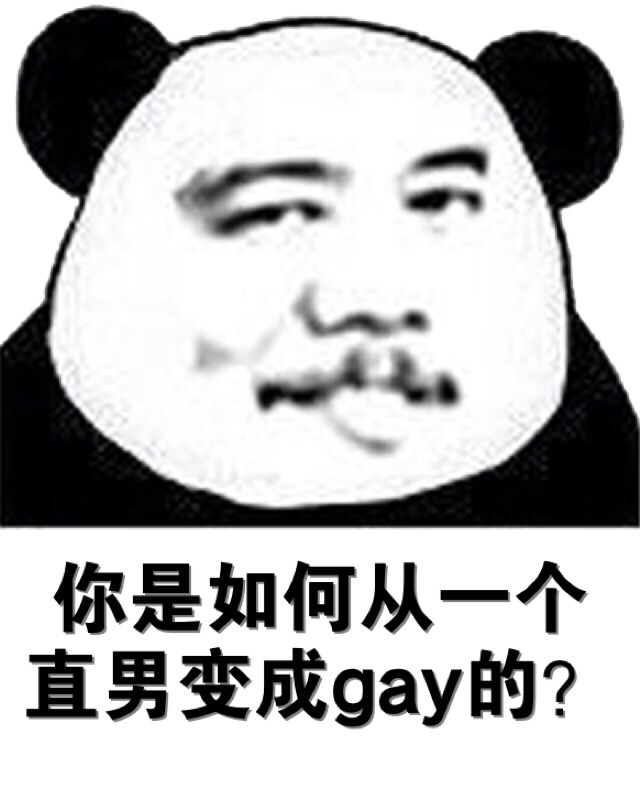 你是如何从应该直男变成gay的？搞笑（熊猫金馆长表情包）