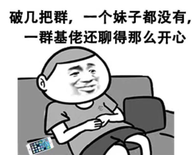 破几把群，一个妹子都没有一群基佬还聊得那么开心