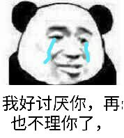 我好讨厌你，再也不理你了