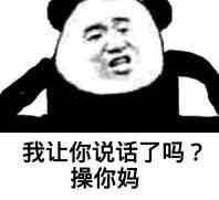 我让你说话了吗？操你妈