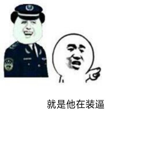 就是他在装逼