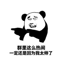 群里这么热闹一定还是因为我太帅了