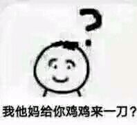 我他妈给你鸡鸡来一刀？