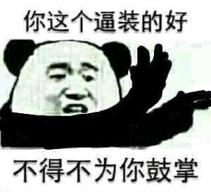 你这个逼装的好不得不为你鼓掌