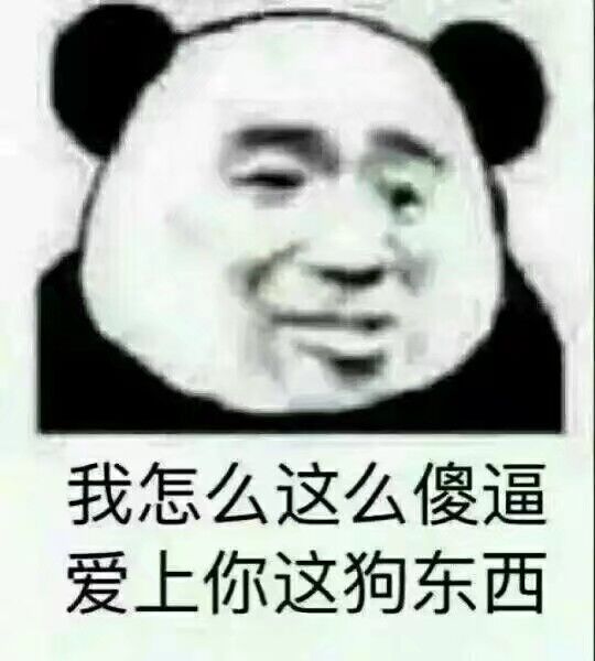 我怎么这么傻逼爱上你这狗东西