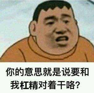 你的意思就是说要和我杠精对着干咯？