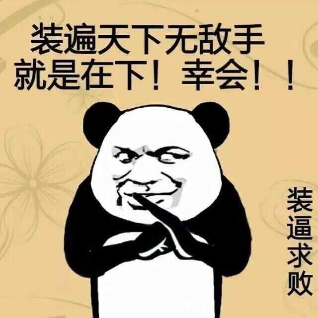 装遍天下无敌手就是在下！幸会！！装逼求败