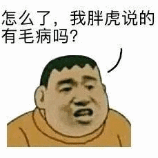 怎么了，我胖虎说的有毛病吗？