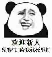 欢迎新人别客气给我往死里打