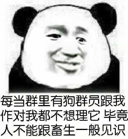 每当群里有狗群员跟我作对