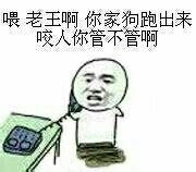 喂老王啊你家狗跑出来咬人你管不管啊