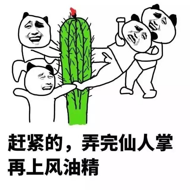 赶紧的，弄完仙人掌再上风油精