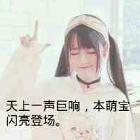 天上一声巨响，本萌宝闪亮登场