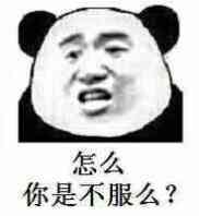 怎么你不服么