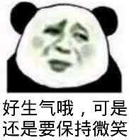 好生气哦，可是还是要保持微笑