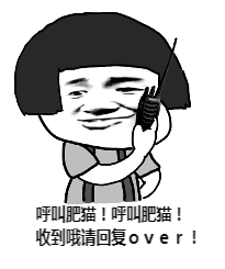 呼叫肥猫！呼叫肥猫！收到哦请回复over！