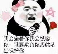 我会宠看你我会纵容你，谁要欺负你我就站出保护你