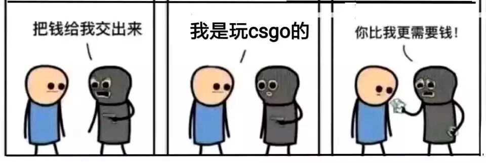 把钱给我交出来我是玩csgo的你比我更需要钱！