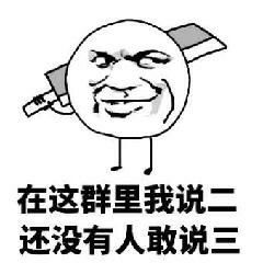 在这群里我说二，还没有人敢说三