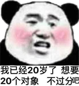 我已经20岁了，想要20个对象不过分吧