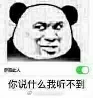 你说什么我听不到（屏蔽此人）