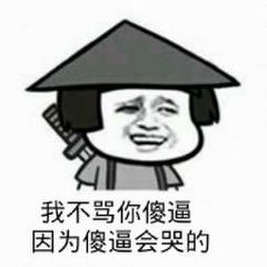 我不骂你傻逼，因为傻逼会哭的