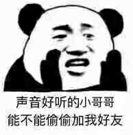 声音好听的小哥哥，能不能偷偷加我好友