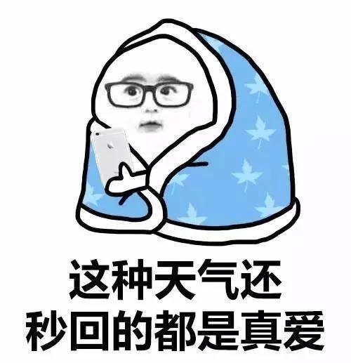 这种天气还秒回的，都是真爱