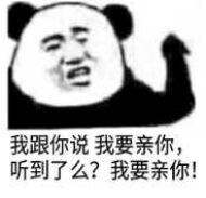 我跟你说我要亲你，听到了么？我要亲你！