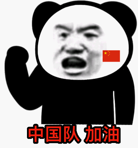 中国队加油(熊猫头奥运会表情包)