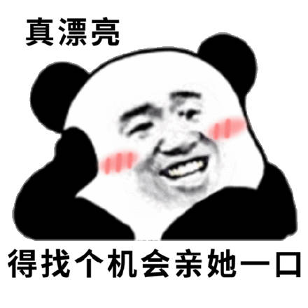 真漂亮得找个机会亲她一口(熊猫头)