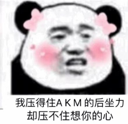 我压得住 AKM 的后坐力，却压不住想你的心