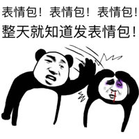 表情包表情包!表情包整天就知道发表情包(熊猫头打人)