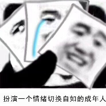 扮演一个情绪切换自如的成年人