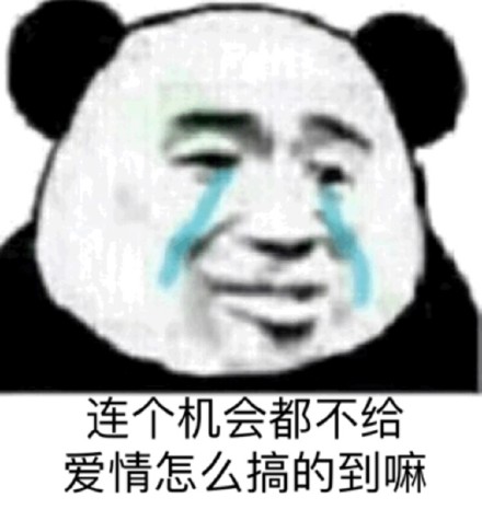 连个机会都不给，爱情怎么搞的到嘛