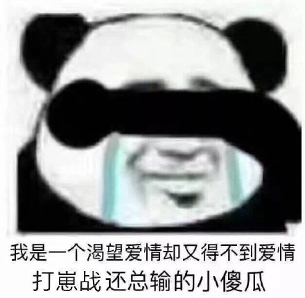 我是一个渴望爱情却又得不到爱情打崽战还总输的小傻瓜