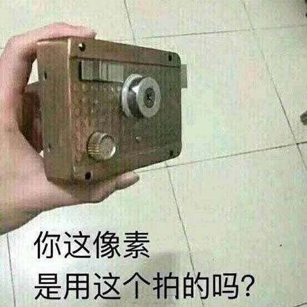 你这像素是用这个拍的吗？（门锁）