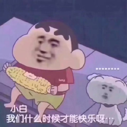 蜡笔小新：小白，我们什么时候才能快乐呀