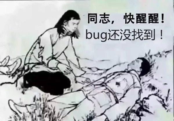 同志，快醒醒！bug还没找到！