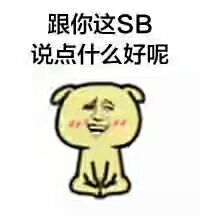 跟你这SB说点什么好呢