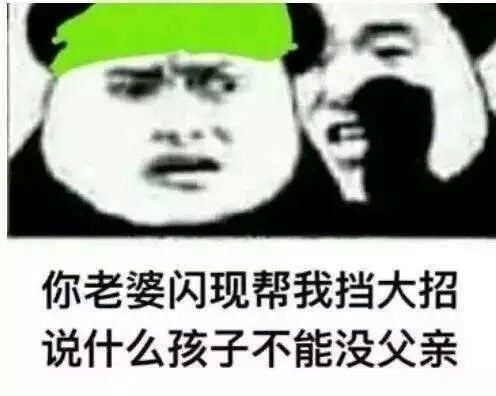 你老婆闪现帮我挡大招，说什么孩子不能没父亲