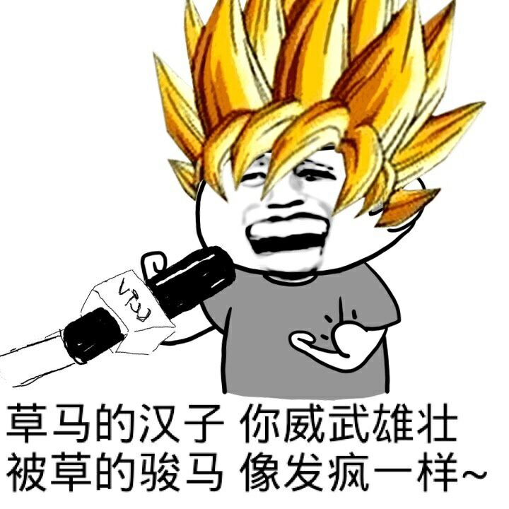 草马的汉子，你威武雄壮，被草的骏马，像发疯一样