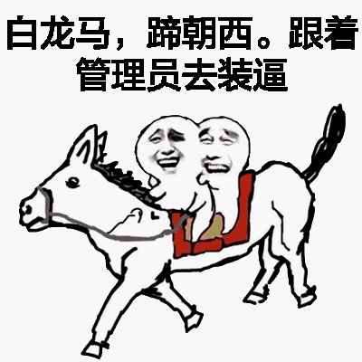 白龙马，蹄朝西。跟着管理员去装逼