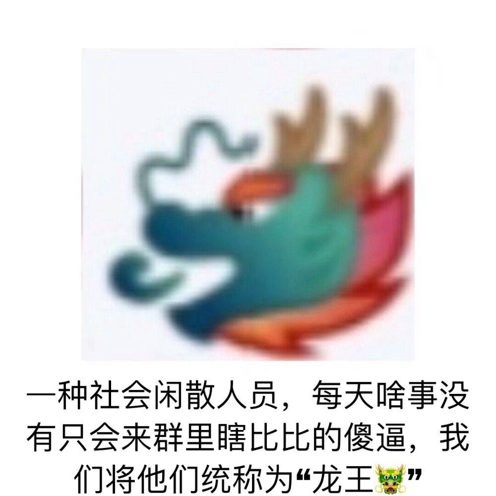 一种社会闲散人员，每天啥事没有只会来群里瞎比比的傻逼，我们将他们统称为“龙王w”