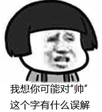 我想你可能对『帅』这个字有误解