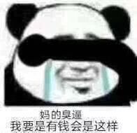 妈的臭逼，我要是有钱会是这样