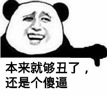 本来就够丑了，还是个傻逼