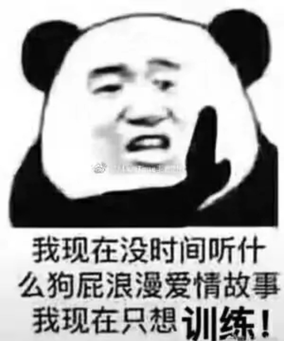 我现在没时间听什么狗屁浪漫爱情故事，我现在只想训练！