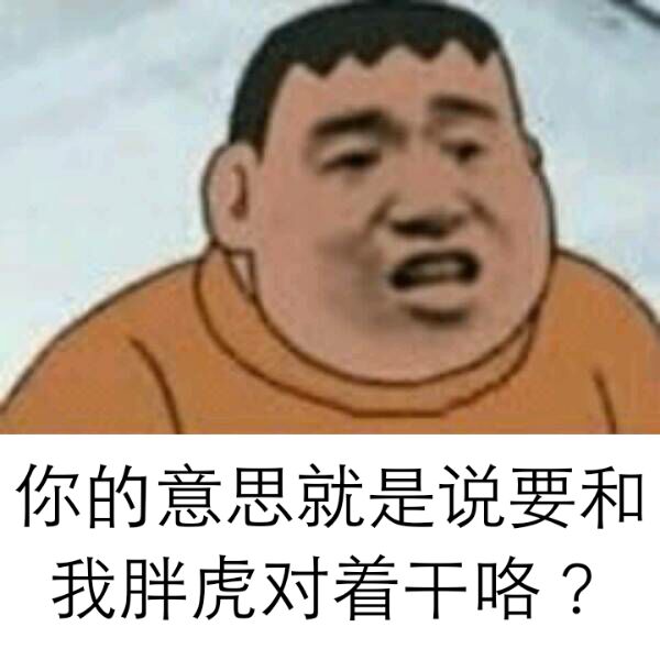 你的意思就是说要和我胖虎对着干咯？