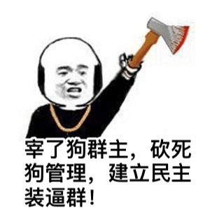 宰了狗群主,砍死狗管理,建立民主装逼群!